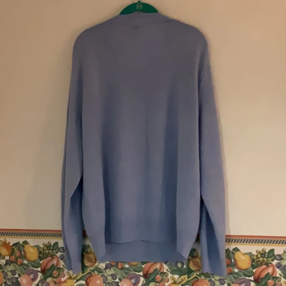 J. Crew Men’s Merino Wool-Blend Crewneck Sweater, Size XL, Light Blue - Picture 2 of 6